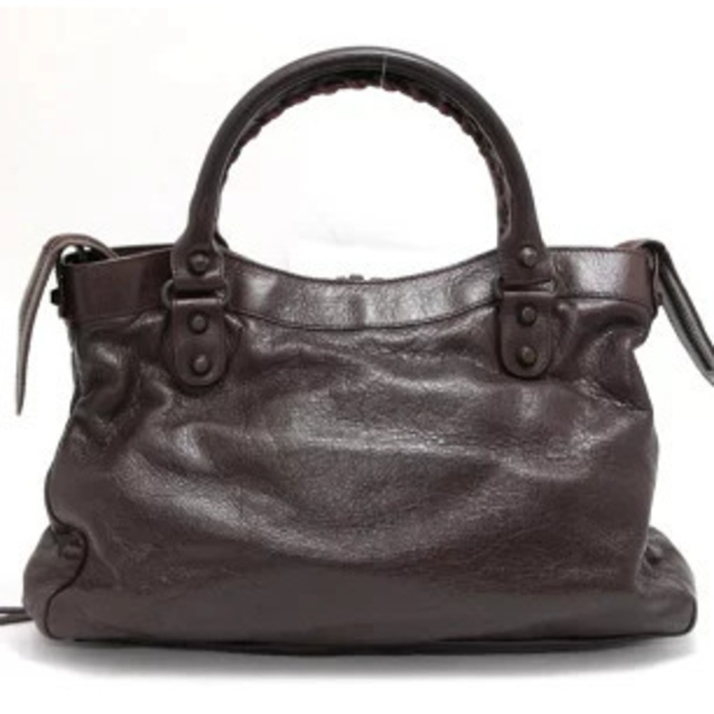 Balenciaga Town Handbag Leather Brown - Picture 2 of 6
